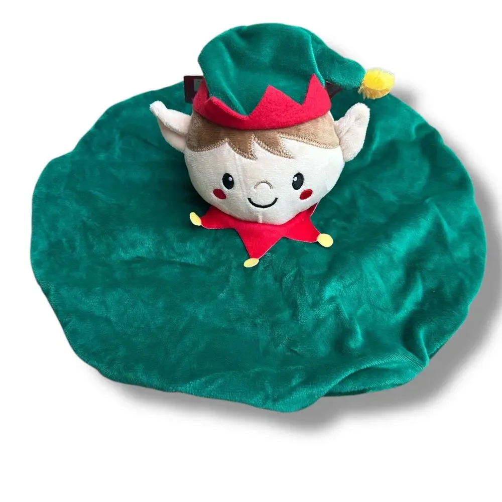 Merry & Bright Elf Plush Dog Toy Green Crinkle Thrash Stuffy Christmas New‎